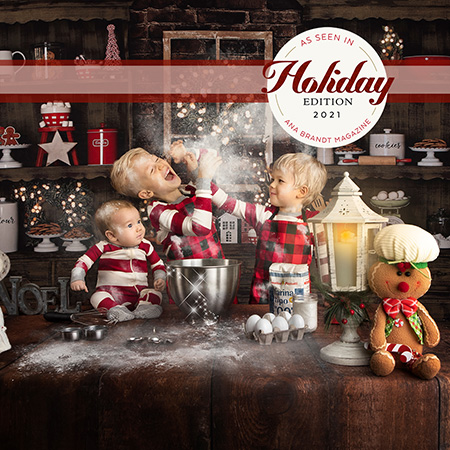 Studio James Christmas Magic image from 2021 chosen to be featured in Ana Brandt's Holiday Magazine